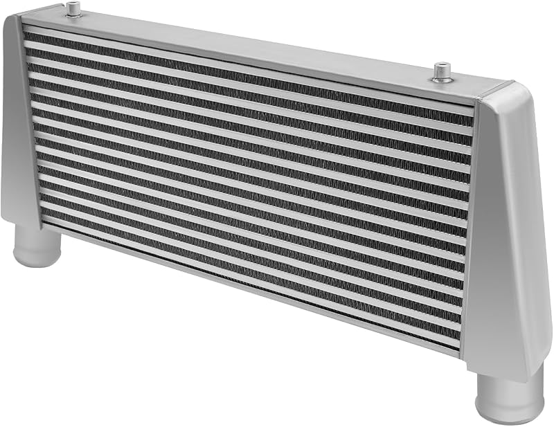 Intercooler frontal KONKENIE em alumínio polido, entrada e saída de 2,5" – 1 unidade