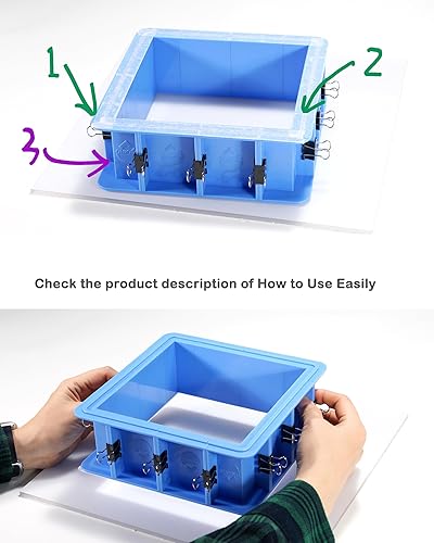 Miniatura 4 de BBDINO Kit de carcasa de molde ajustable para fabricación de moldes de silicona  2 juegos de caja de fácil desmoldeo  Combinación libre y nivelable