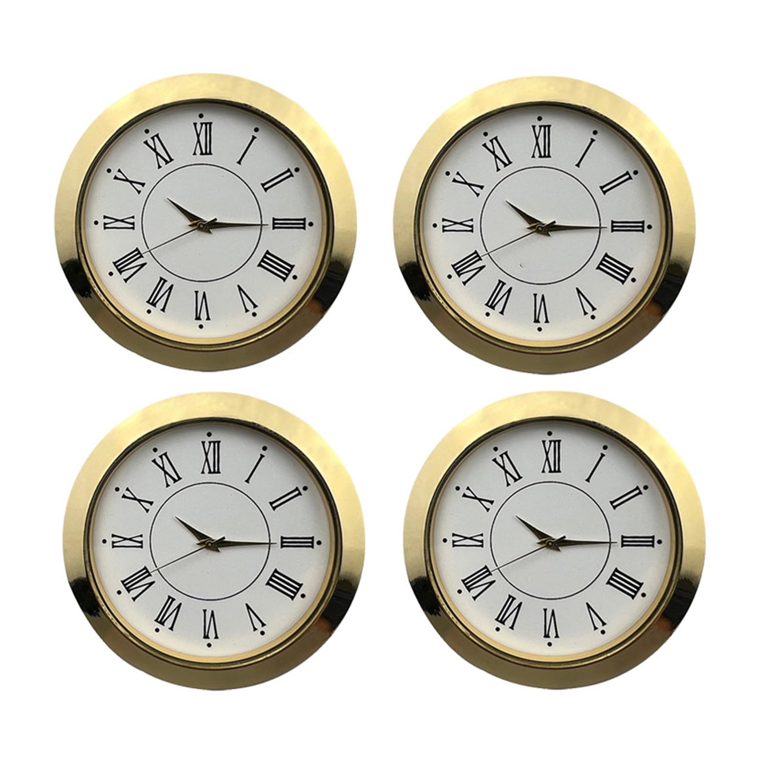 FackLOxc Of 4 55mm Quartzs Clock Face Insert Inlaid with Arabic and Roman Numerals for Home and Repair Decors Roman Numerals Insert