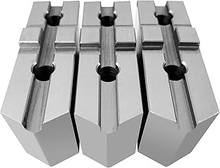 8" CNC Lathe Power Chuck Steel Soft Jaws, American Standard Tongue & Groove type, Pointed, 2.5" height, 3 Pcs- By Turner Workholding, LLC