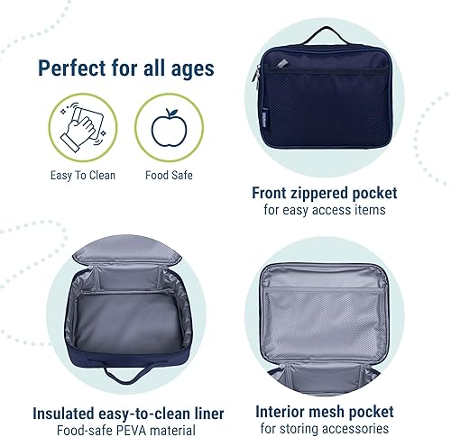 Vista 21 de Wildkin- Lonchera aislada para niños y niñas, tamaño perfecto para empaquetar aperitivos calientes o fríos para la escuela y los viajes