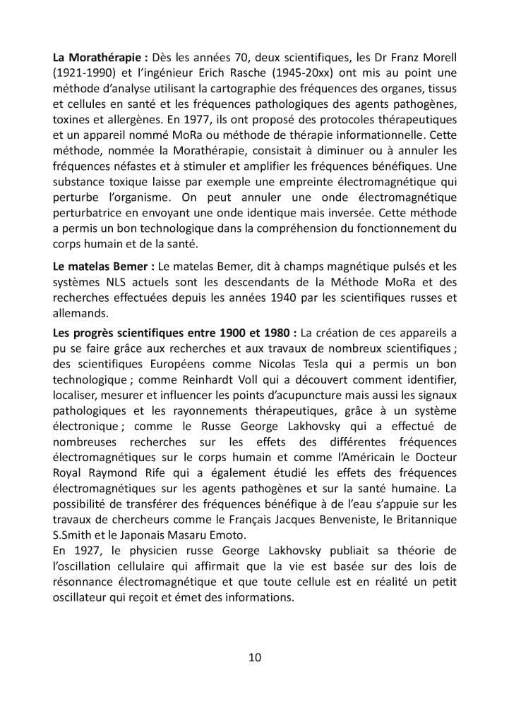 Manuel professionnel pour logiciels NLS de Biorésonance