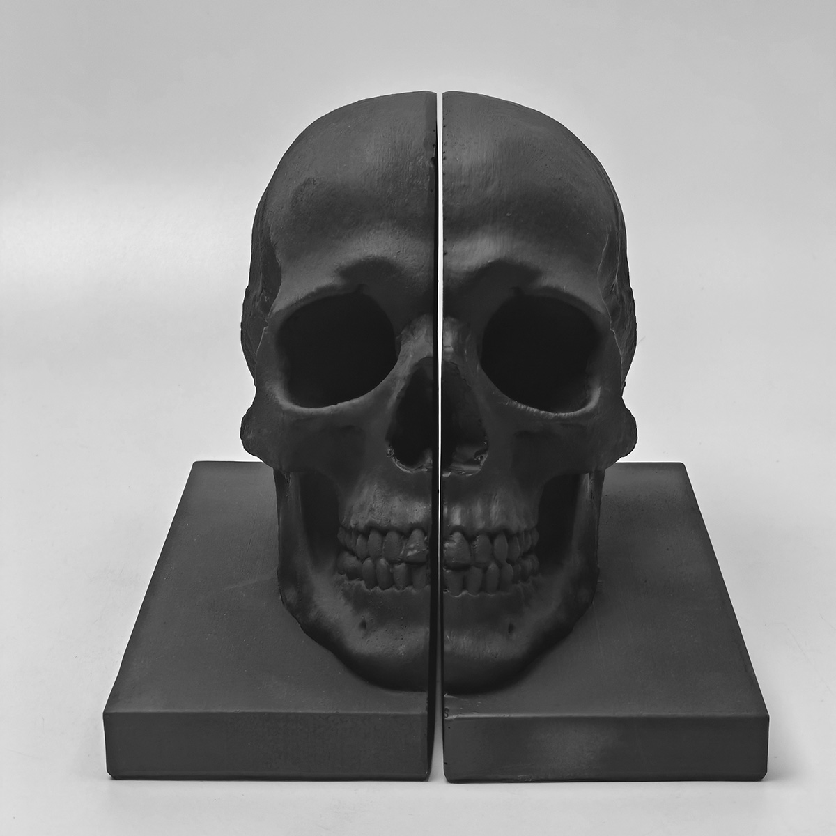 Estatua Decorativa Calavera Negra de Resina miniatura 7
