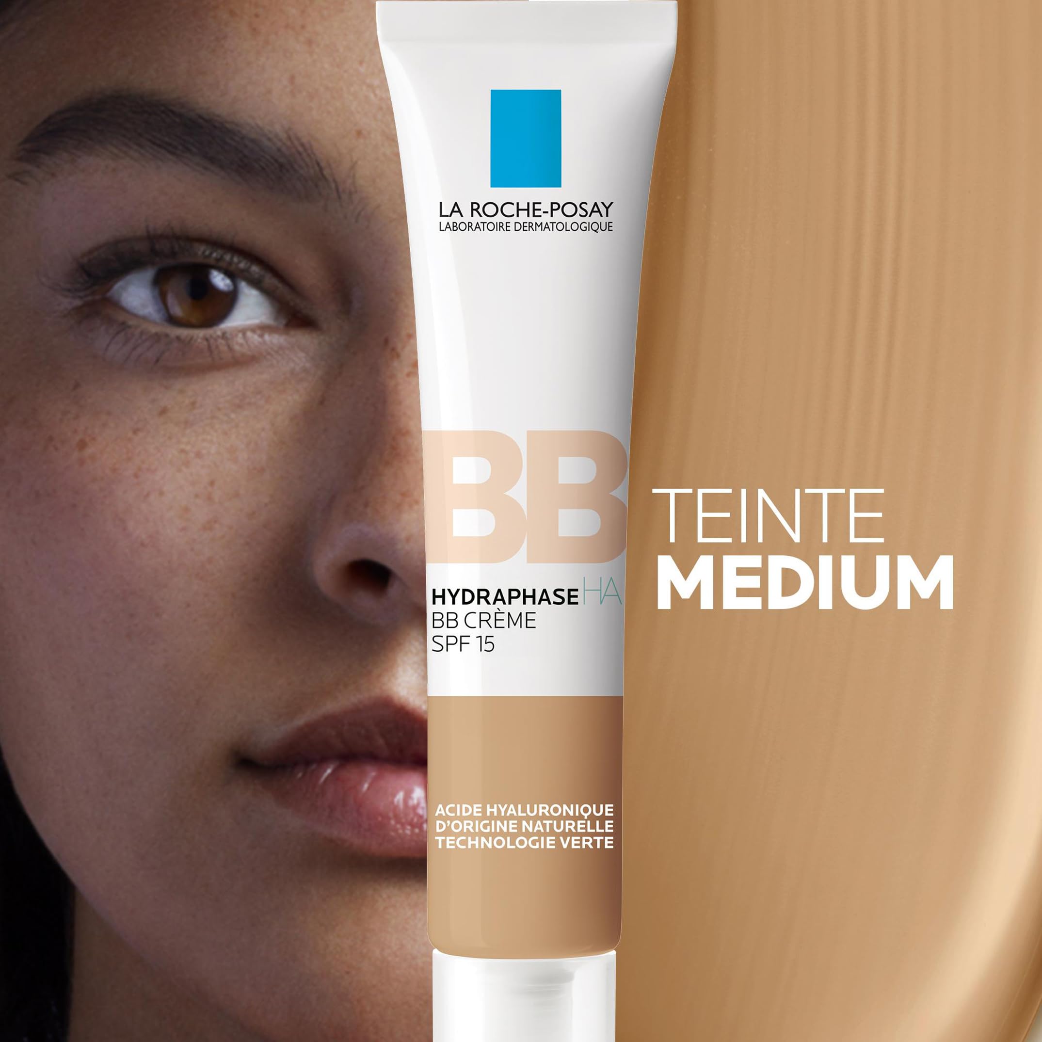 La Roche-Posay - Hydraphase HA BB Crème Teintée SPF15 - Crème Hydratante Visage Protectrice et Hydratante - Acide Hyaluronique, Glycérine et en Pigments Minéraux - Peaux à tendance sèche - 2 teintes