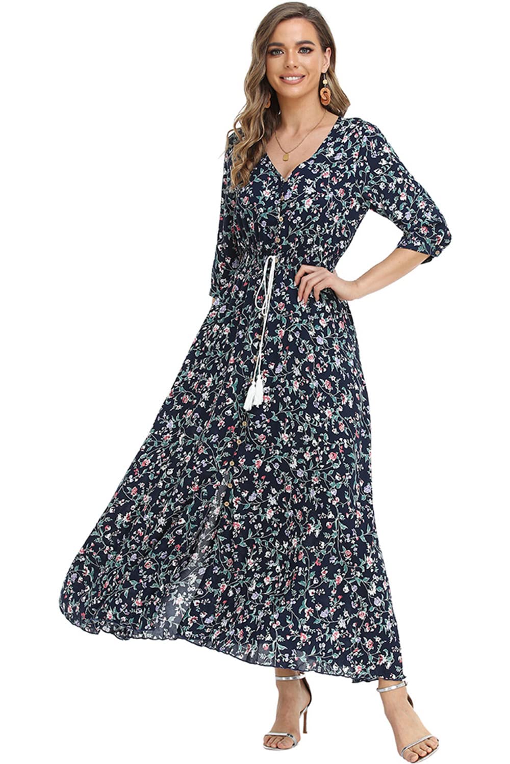 Casual Summer Dresses for Women 2026 Maxi Dress Flowy Bohemian Beach Party
