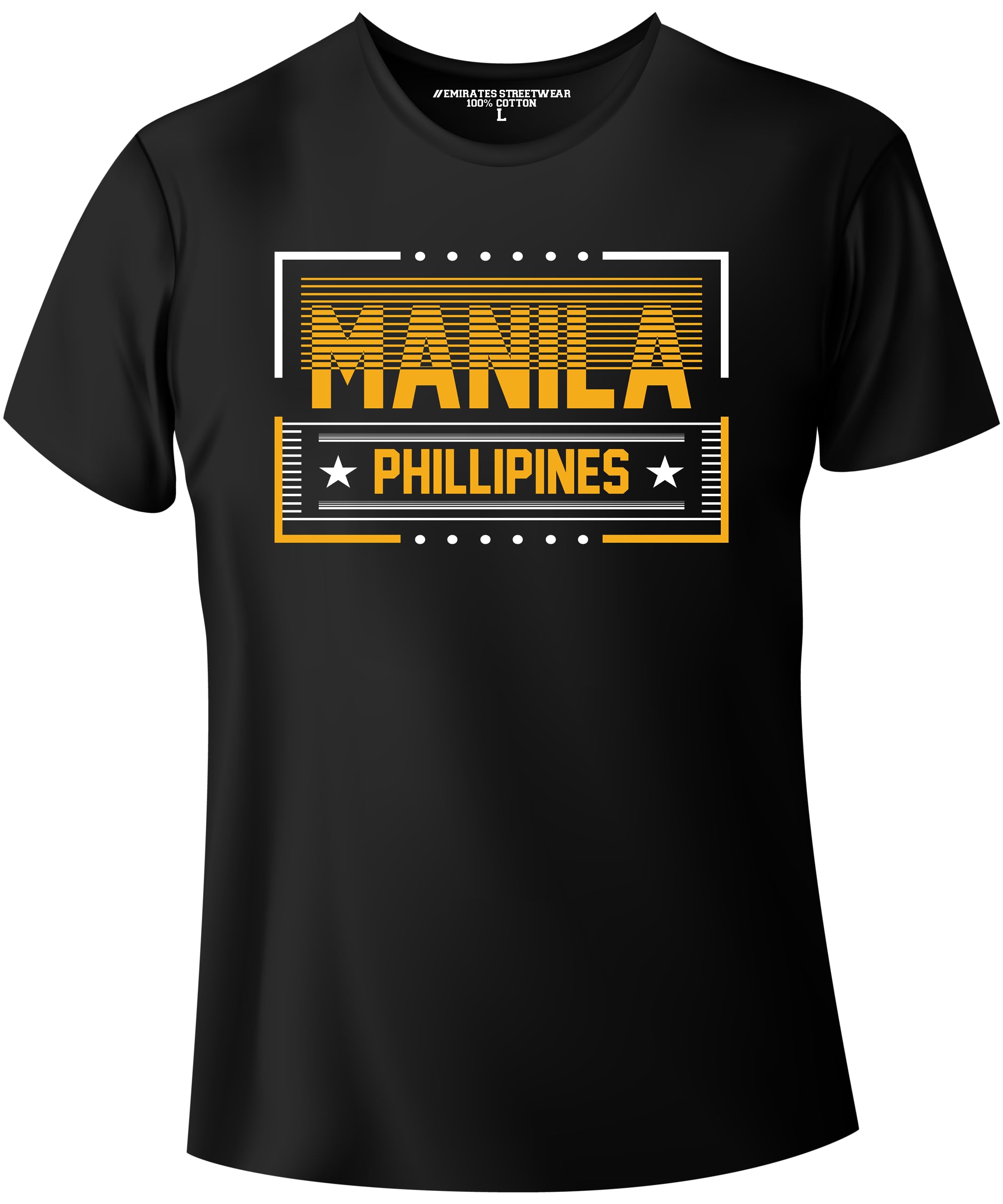 Emirates StreetwearManila, Famous World City T-Shirt for Men or Women, Unisex Tee, D-0046