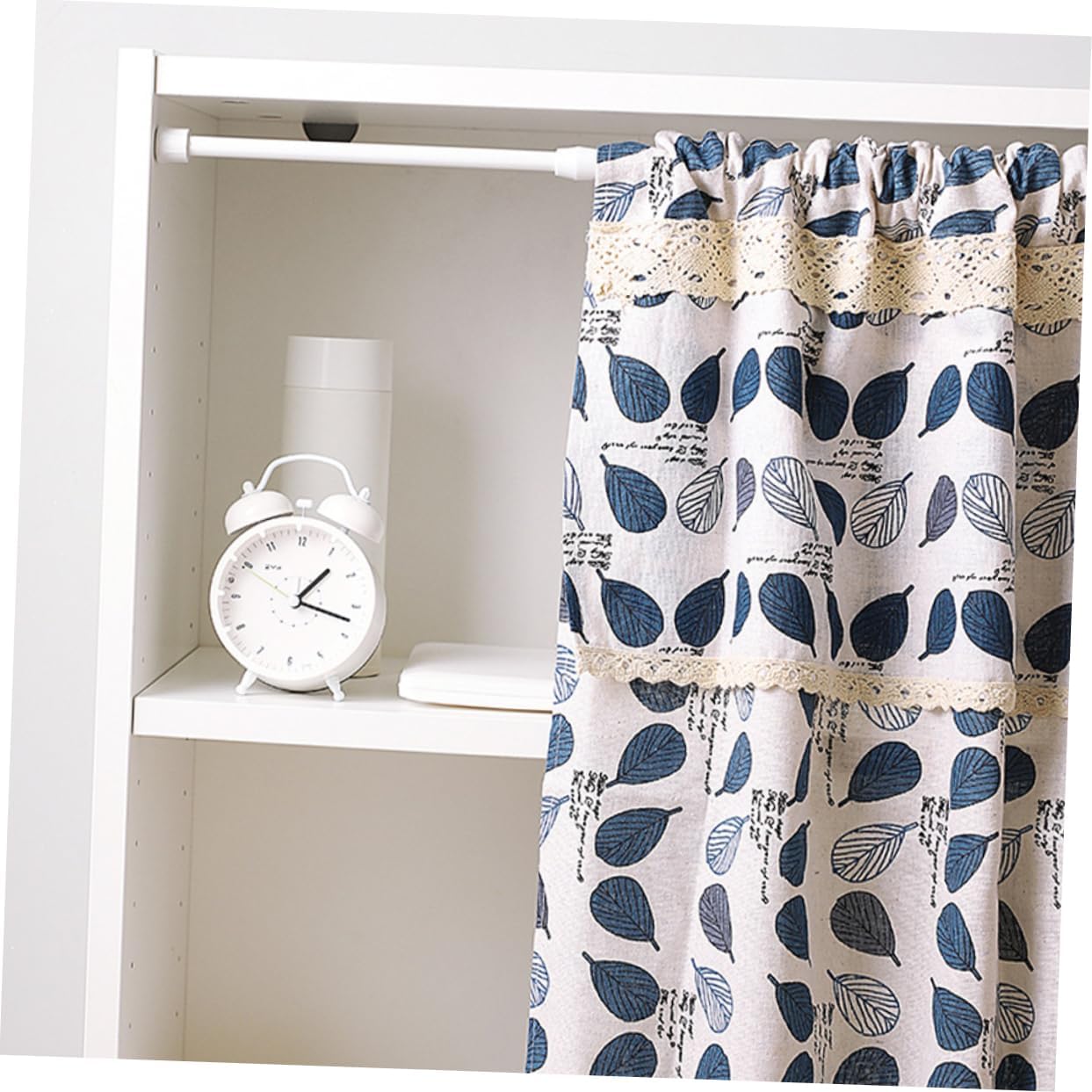 Amosfun 2Pcs Adjustable Telescopic Tension Curtain Rod Multi Use Shower Closet Cupboard Rod Easy Installation Fits for Home Use