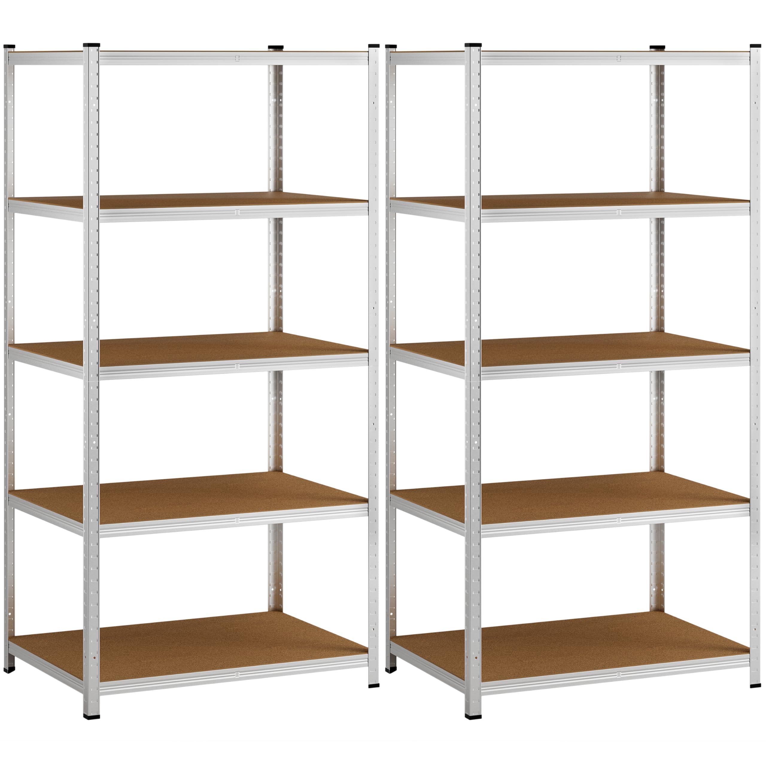 Deuba Scaffale ad alta portata 2pz in metallo capacità di carico totale 875kg 180x90x60cm 5 ripiani