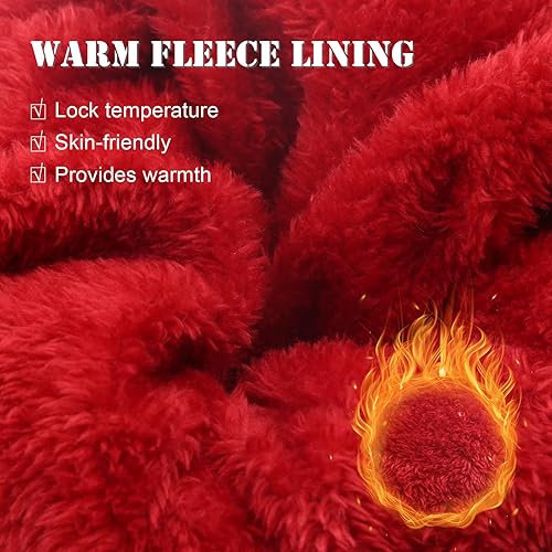 Miniatura 4 de POXIMI Sombrero de punto para hombre con orejeras para invierno, gorro de lana para hombre, gorra de calavera cálida holgada con calentador de orejas