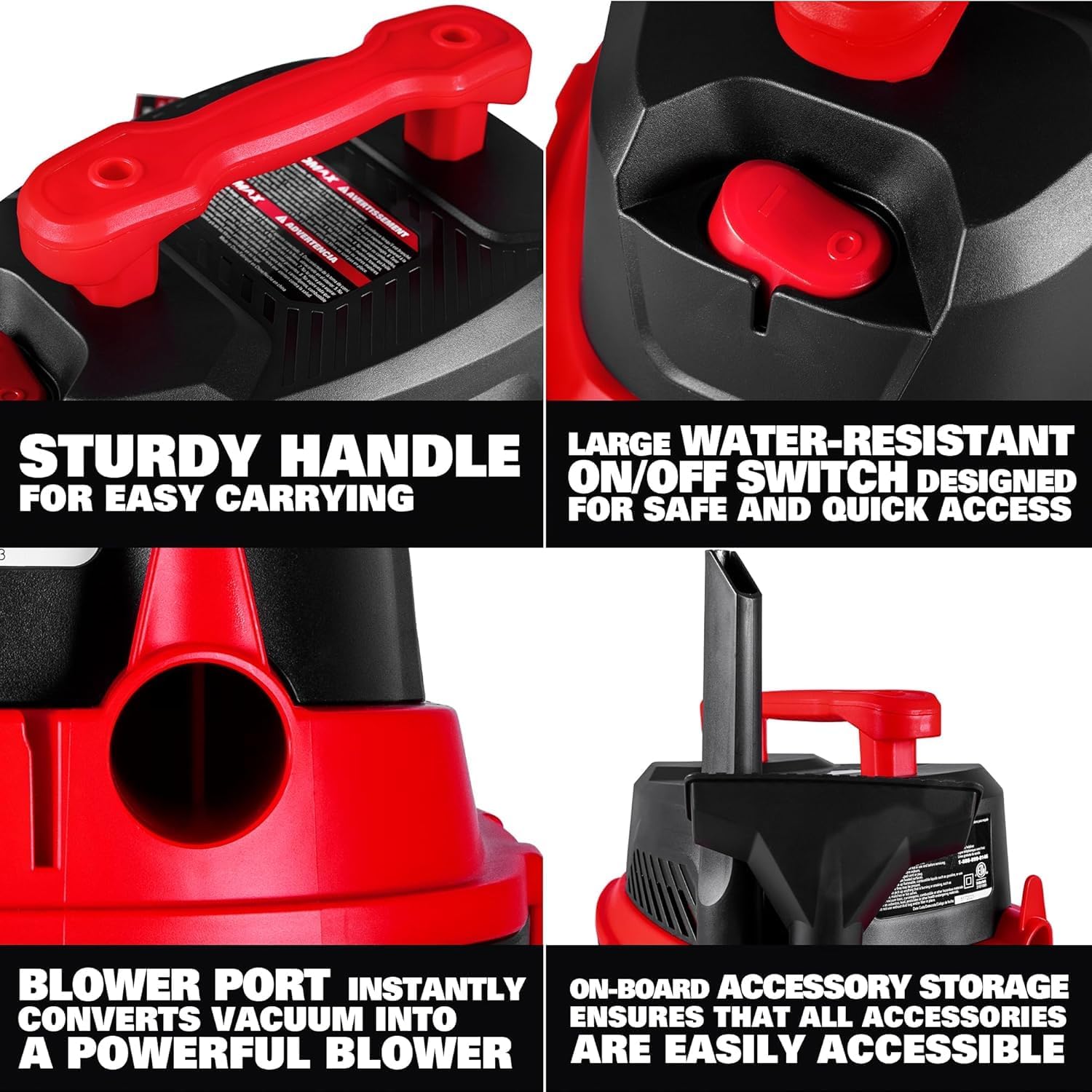 DEWALT Ecomax Small Shop Vacuum Wet/Dry 3 Gallon, 3 Peak HP, Small Shop Wet Dry Vac with Accessories, 3-in-1 Mini Shop Vacuum with Blower Function for Home, Car Detailing, Workshop, EM18910P-3