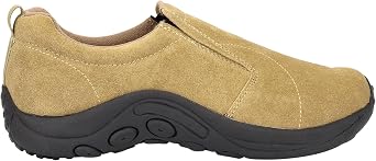 PDQ Adults Unisex Real Suede Ryno Slip-On Casual Trainers 15 US Taupe