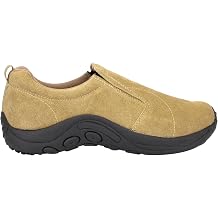 PDQ Adults Unisex Real Suede Ryno Slip-On Casual Trainers 15 US Taupe