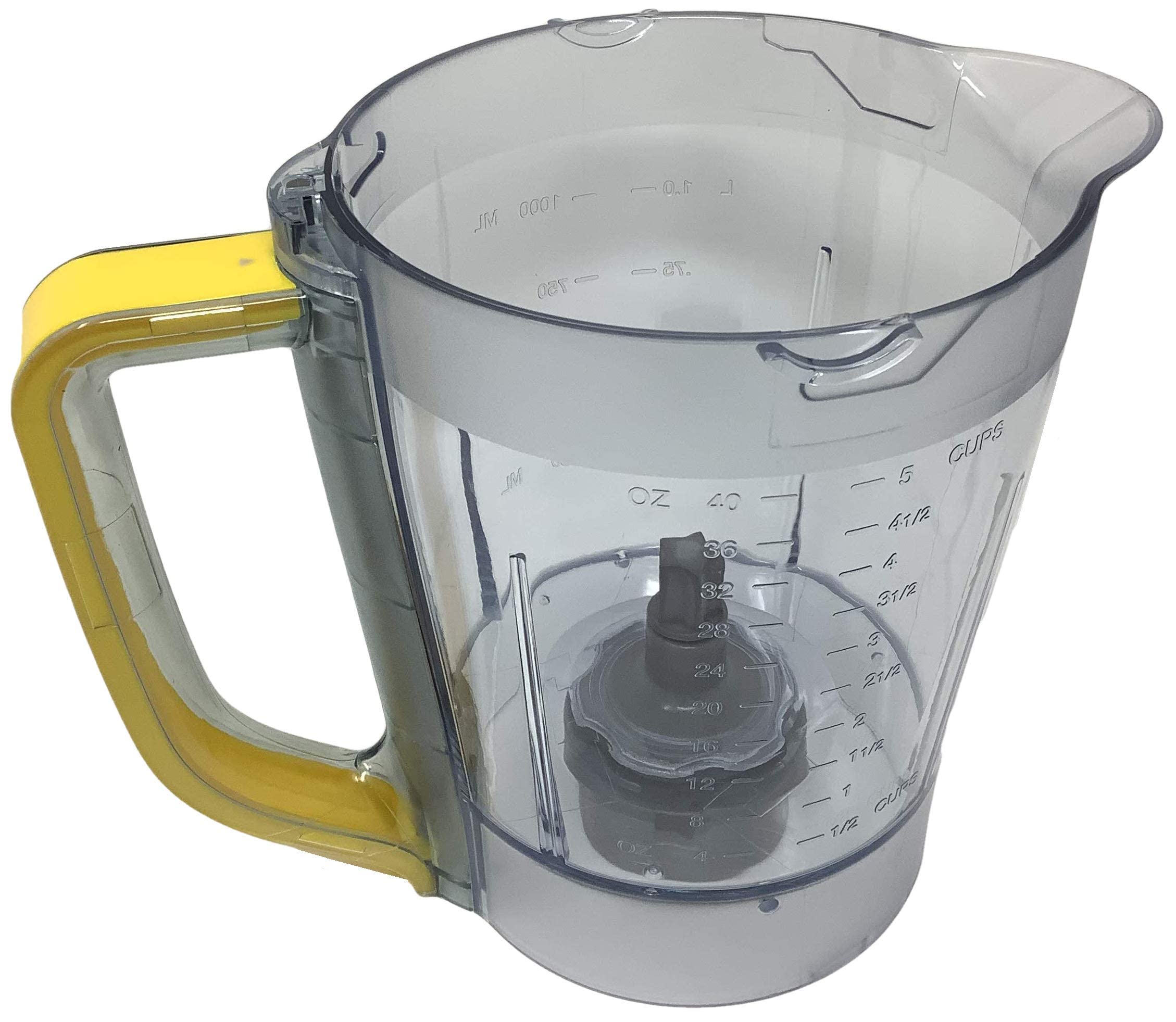 Replacement 40oz Pitcher Bowl for Ninja BL200 BL201 BL205 BL206 BL207 Kitchen System Pulse Blender, Yellow