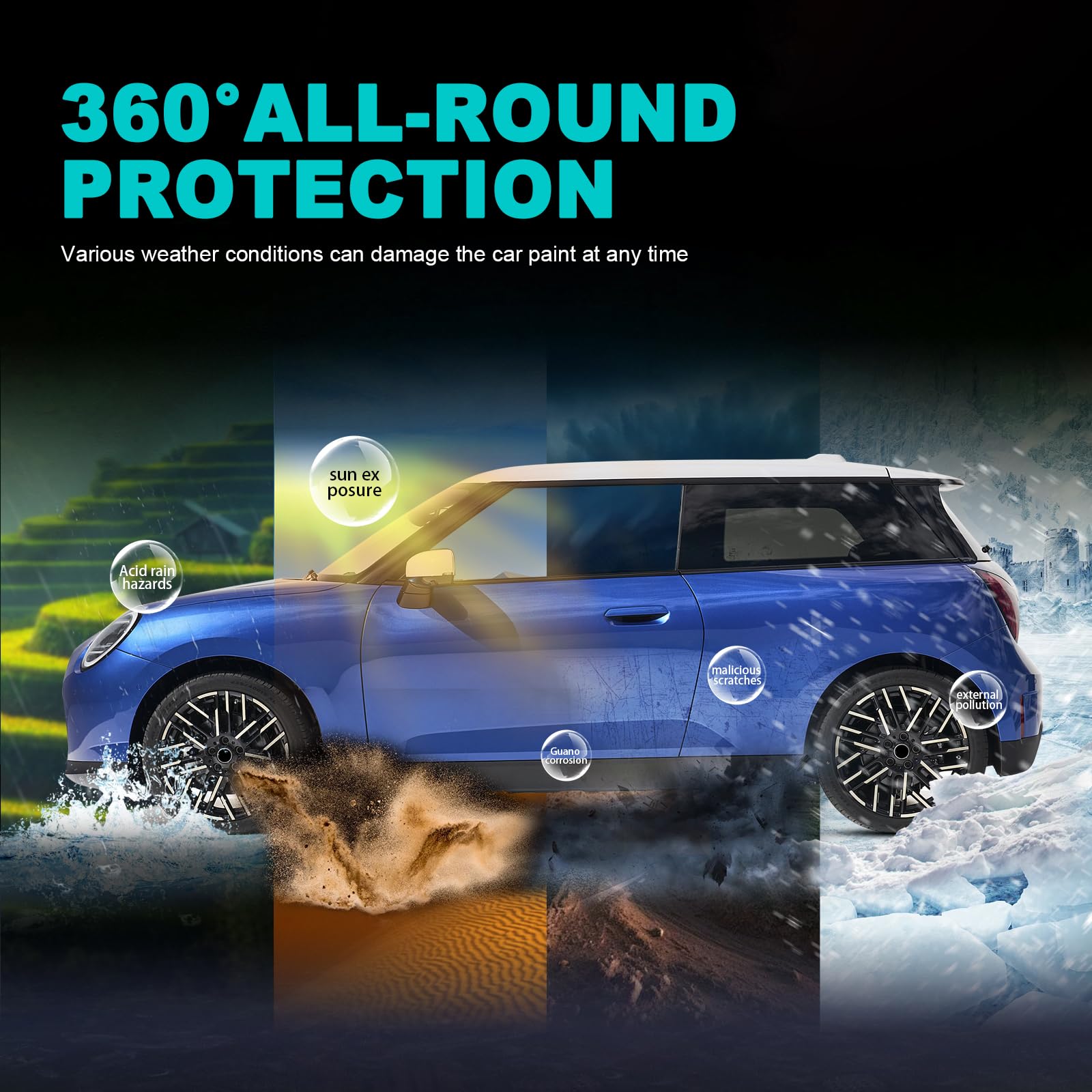 für Mini J01 Cooper Se 2024 Auto-Lackschutzfolie Vorgeschnitten TPU Transparent Selbstklebend Regenfest Wasserdicht HD Kratzfest zubehör (Frontstoßstange 8St)