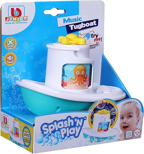 BB Junior Bburago Splash N Play Music Tugboat Preschool Bath Toy