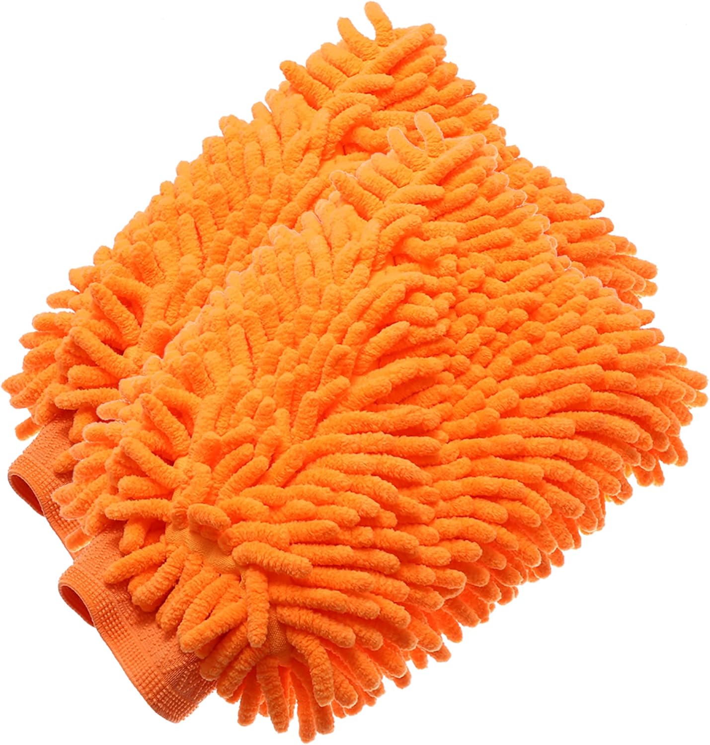 X AUTOHAUX 2pcs DualSided Car Wash Mitts Chenille Sponge