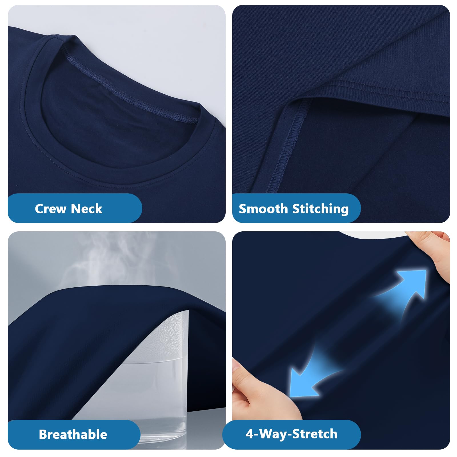 HYCOPROT Maglia Termica per Bambini Maglia Intima Termica a Maniche Lunghe Maglia Intima in Pile per Ragazzi Intimo Funzionale Traspirante Maglia Intimo da Sci per Inverno Escursionismo Ciclismo