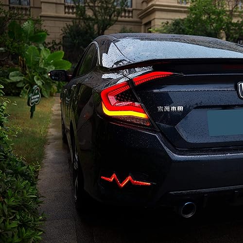 Miniatura 6 de Luz LED para parachoques trasero para Honda Civic LX EX Touring Sedan 2016 2017 2018 2019 2020 2021 Honda Civic LX EX Touring Sedan parachoques