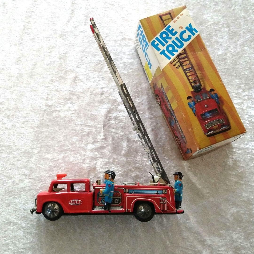 Amazon.co.jp: はしご車 消防車 レトロ玩具 ブリキのおもちゃ