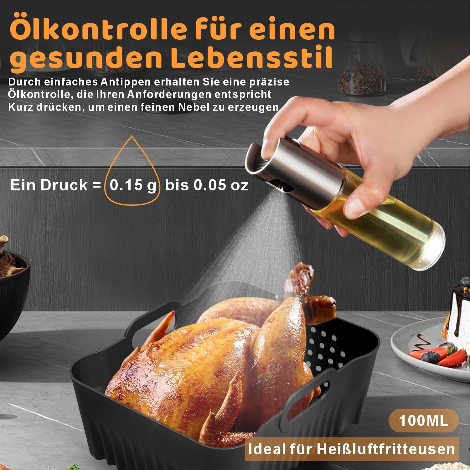 Heißluftfritteuse Zubehör - Airfryer Zubehör für Philips 4000 Series Stacked Dual Basket, Philips NA460/NA462, Ninja AF400EU AF451EU SL400EU, Airfryer 2 Kammern 8.5L-10L und Anderen Dual Zone Zubehör