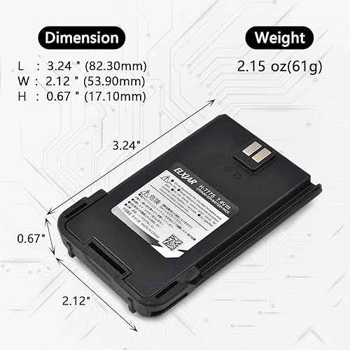 Miniatura 2 de Reemplazo de batería de iones de litio de 3.7 V 1100 mAh para radios bidireccionales Retevis H-777S, no compatible con modelos H-777