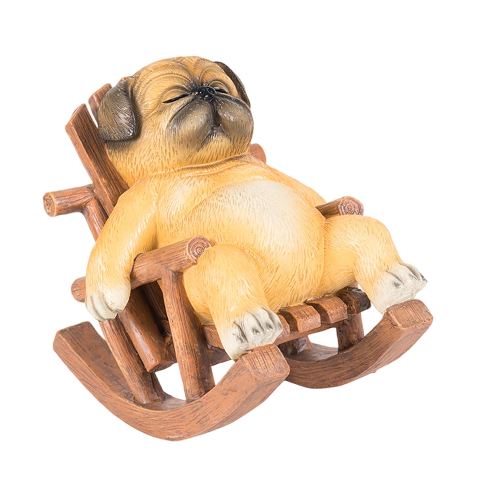 Ijksbehjf B Resins Rocking Chair Cats Dog Figurine Cartoon Animal Miniature Statue For Home Tabletop And Shelves Decoration Miniature Rocking Chair Cats Figure