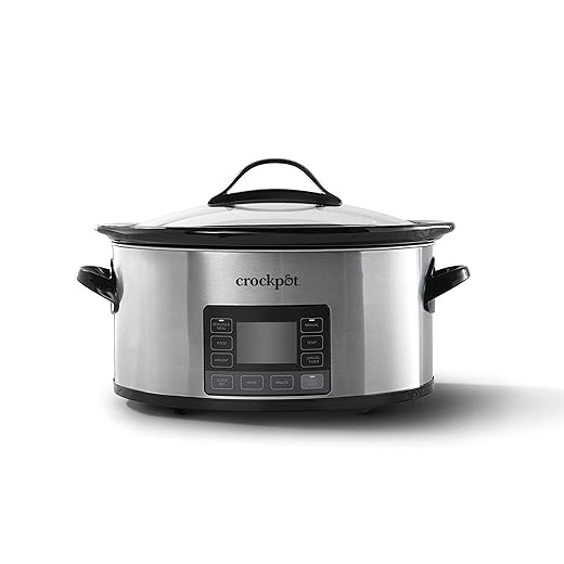 Crock-pot 2137020 MyTime Technology, 6-Quart Programmable Slow Cooker, Stainless Steel