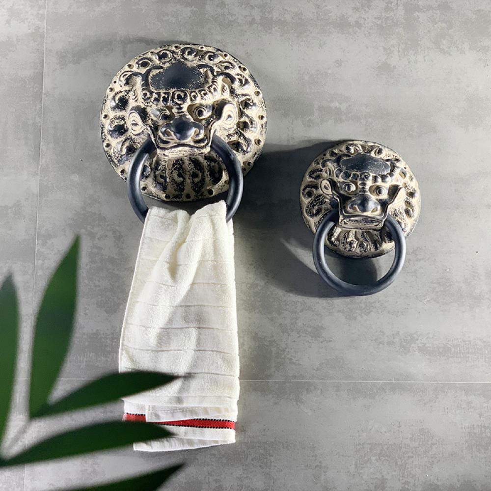 Accessoires de salle de bain rétro chinois anneau porte-serviettes mural