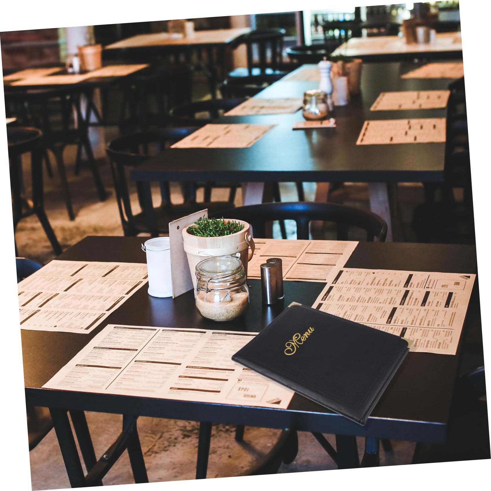 ULTECHNOVO Libro De Menús Carpeta De Pedidos Restaurante Duradero Reutilizable Apariencia Clásica Fácil De Usar