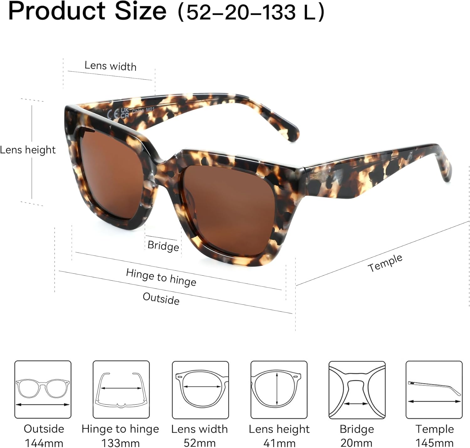 ZENOTTIC Polarized Sunglasses Women Trendy: Square Designer Sun Glasses - Retro Shades for vacation with UV400 Protection - Image 6