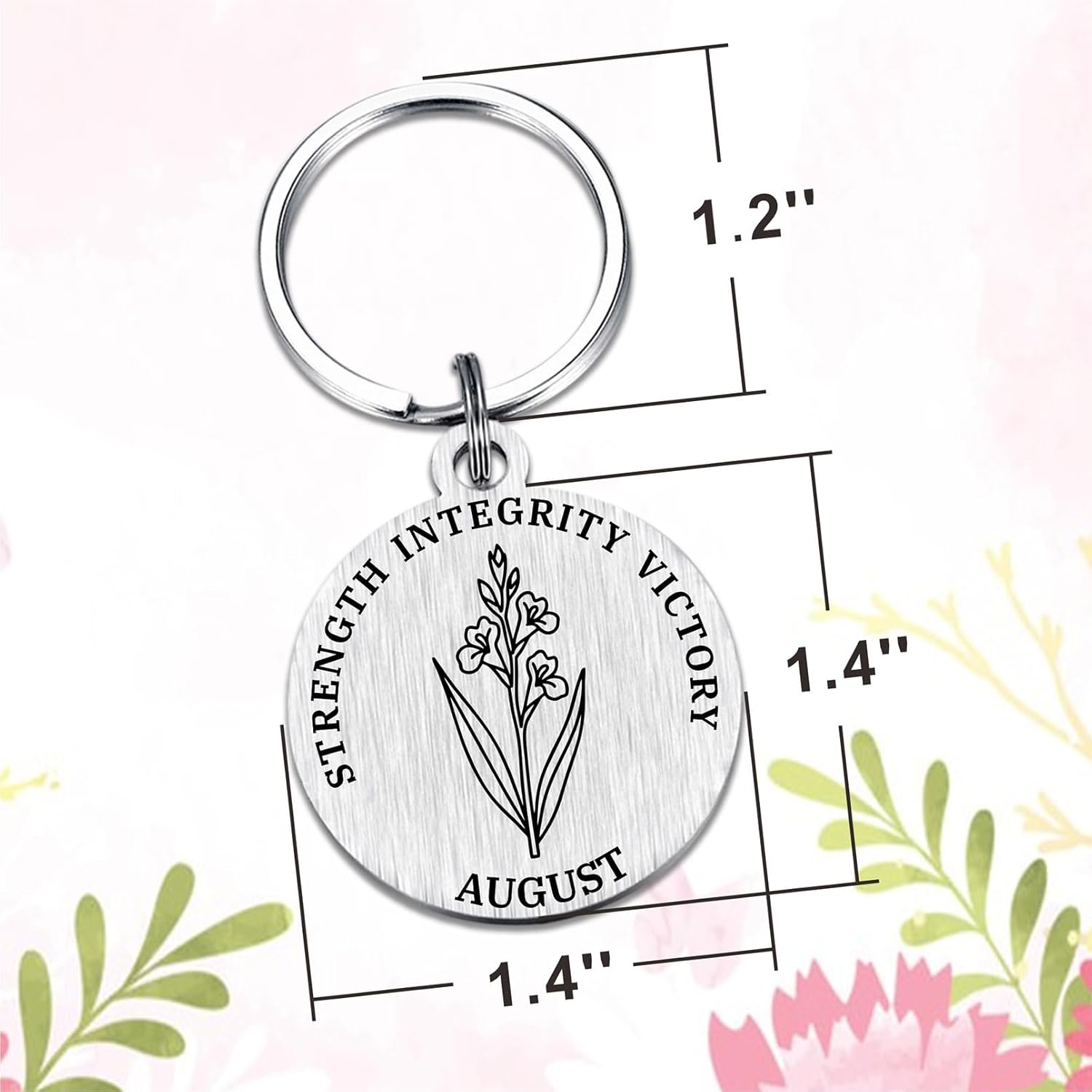 HYHYDHP August Birth Flower Keychain - August Birth Flower Gifts - Special Gladiolus Birthday Ideas - Image 2