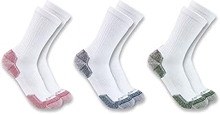 Carhartt womens Midweight Cotton Blend Crew Sock 3 Pack