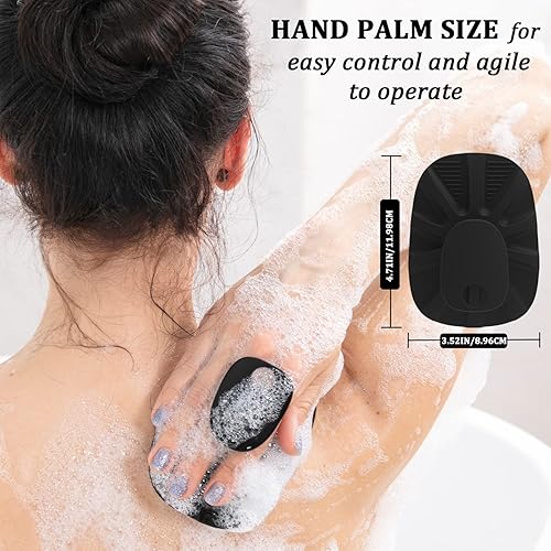 Miniatura 6 de REVEX Limpiador corporal de silicona para hombres, cepillo de ducha de mano para exfoliar, nutrir y limpiar, enjabona bien, larga duración