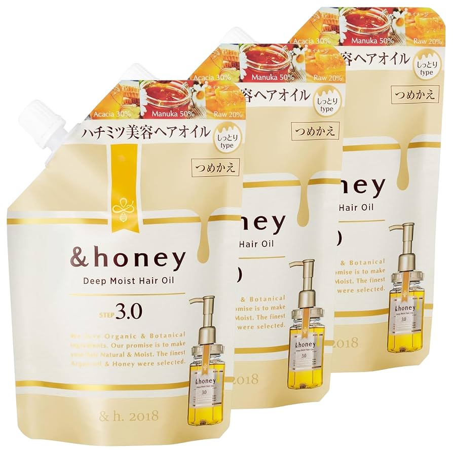 アンドハニー ヘアオイル3.0 計8本セット Amazon | &honey (アンドハニー) モイストシャイン ヘアオイル