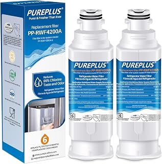 PUREPLUS DA97-17376B Water Filter Replacement for Samsung HAF-QIN, HAF-QIN/EXP, DA97-08006C, RF23M8070SG, RF23M8070SR, RF23M8090SG, RF23M8090SR, RF23M8570SR, RF23M8590SG Refrigerator, 2Pack