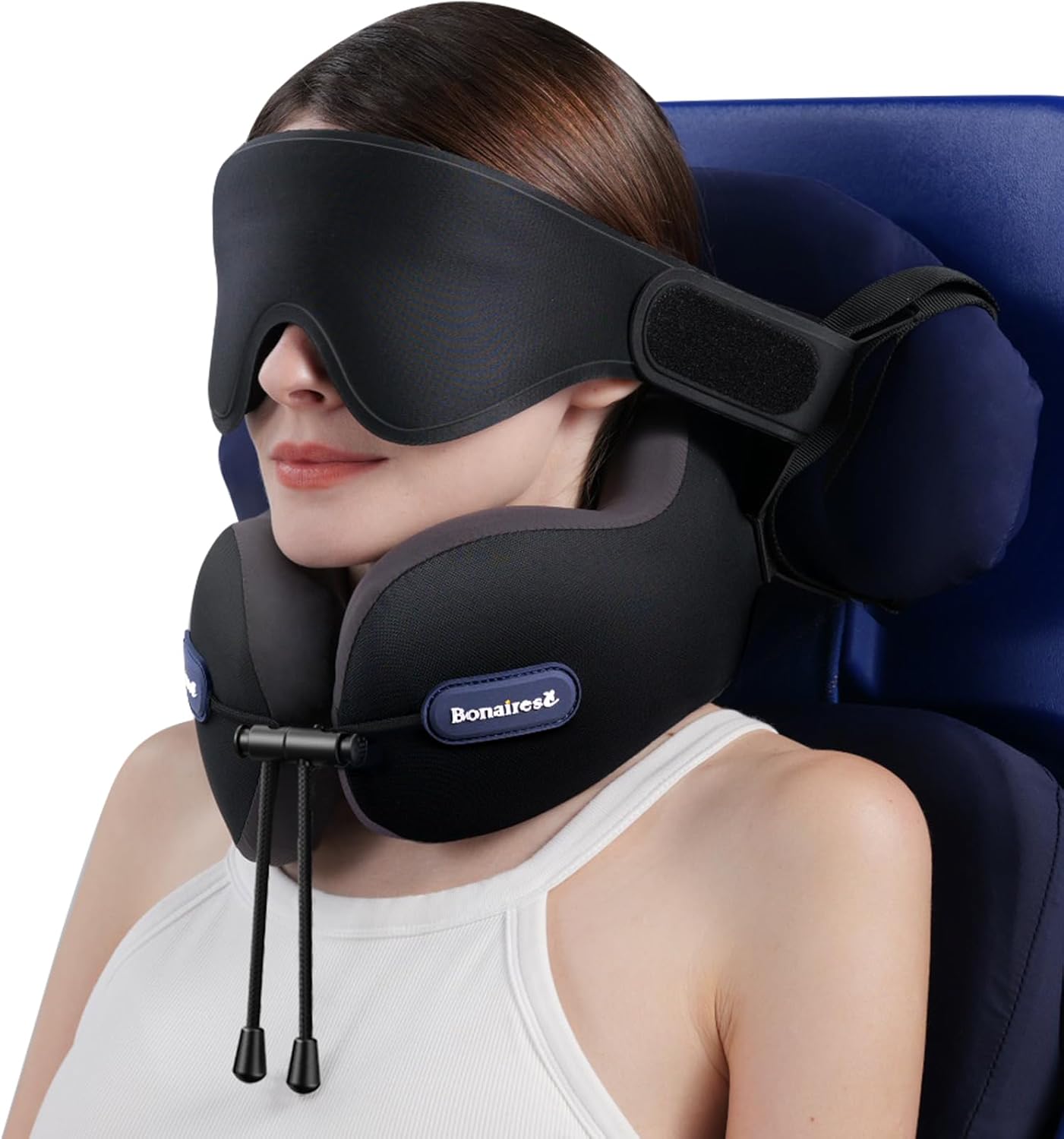 Travel Pillow, Neck Pillow Airplane with 3D Eye Mask & Seat