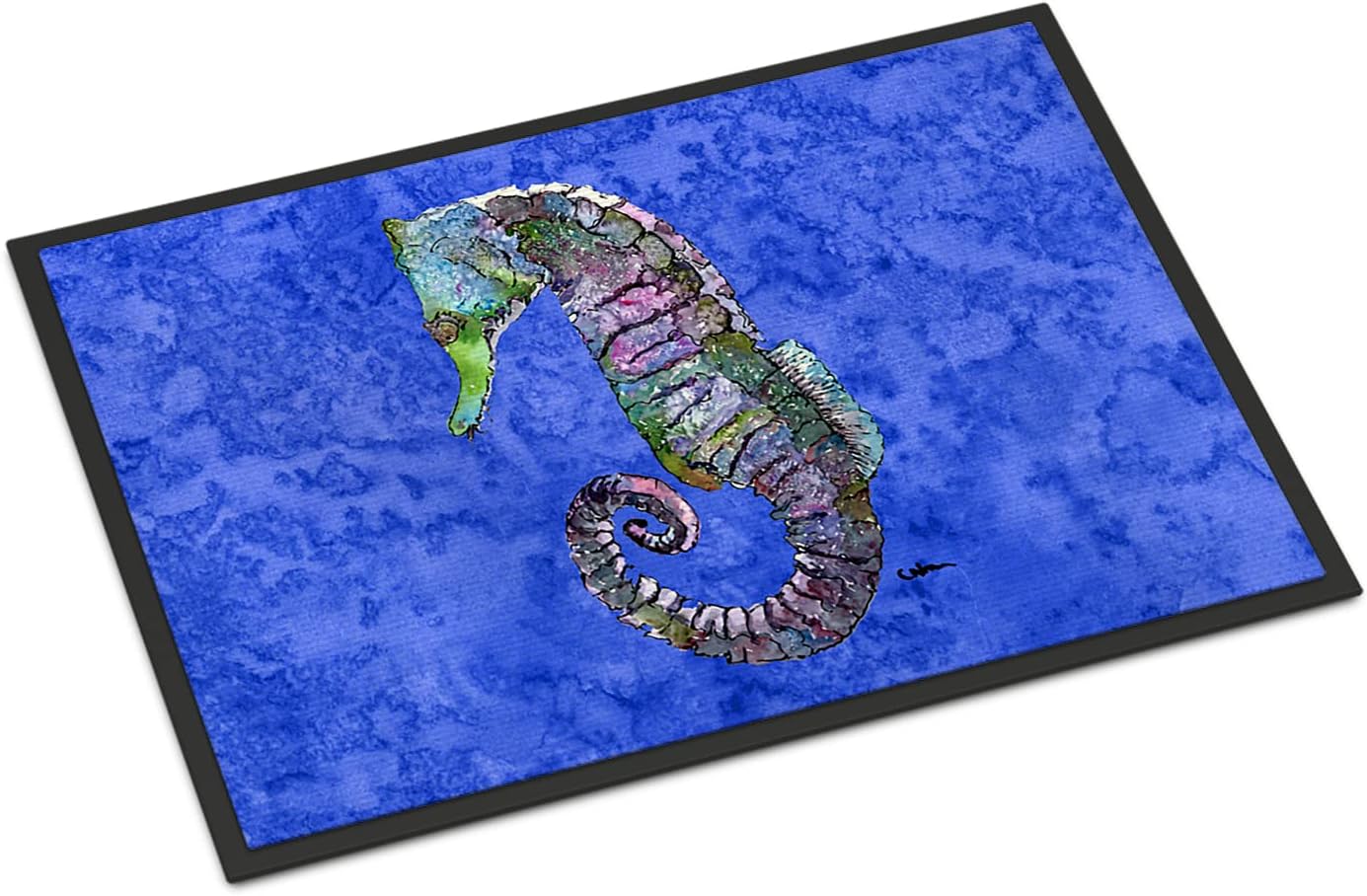 Caroline's Treasures 8715JMAT Lobster Doormat 24x36 Front Door Mat Indoor Outdoor Rugs for Entryway, Non Slip Washable Low Pile, 24H X 36W