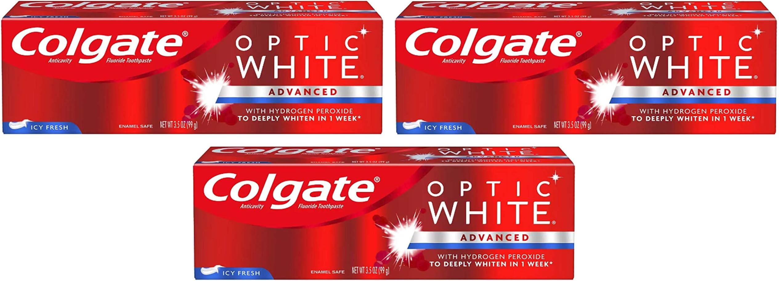 Colg Optic Wht Tp ICY Fre Size 3.5z Colgate Optic White Toothpaste ICY Fresh 3.5z
