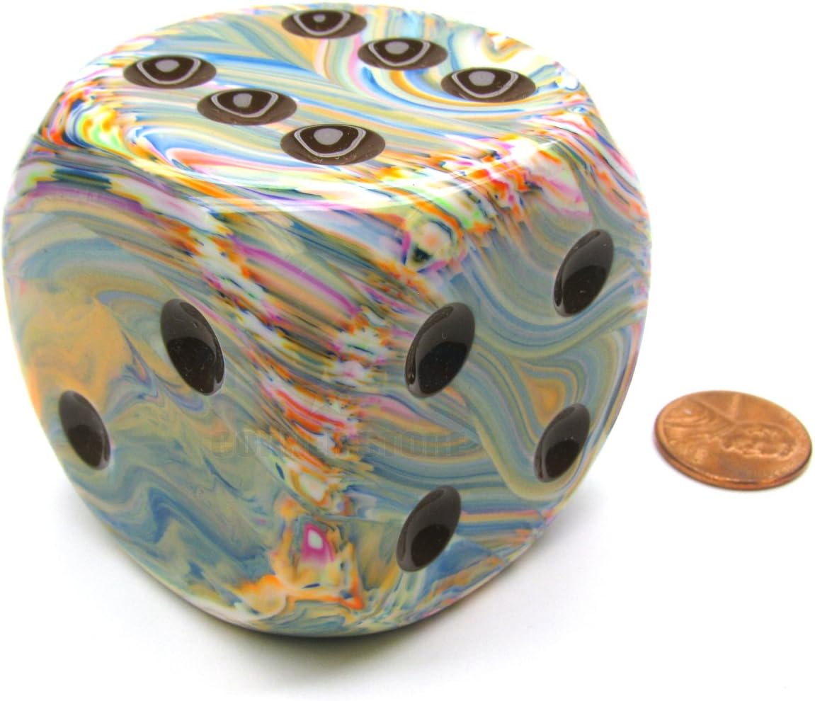 Chessex Festive Vibrant D6 with Brown Pips 50MM