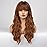 HAIRCUBE Ombre Auburn Wig with Bangs Long Curly Wig with Bangs orange wig Natural Appearance Heat-Resistant Synthetic Wig Suitable for Fashionable Women 26Inchs