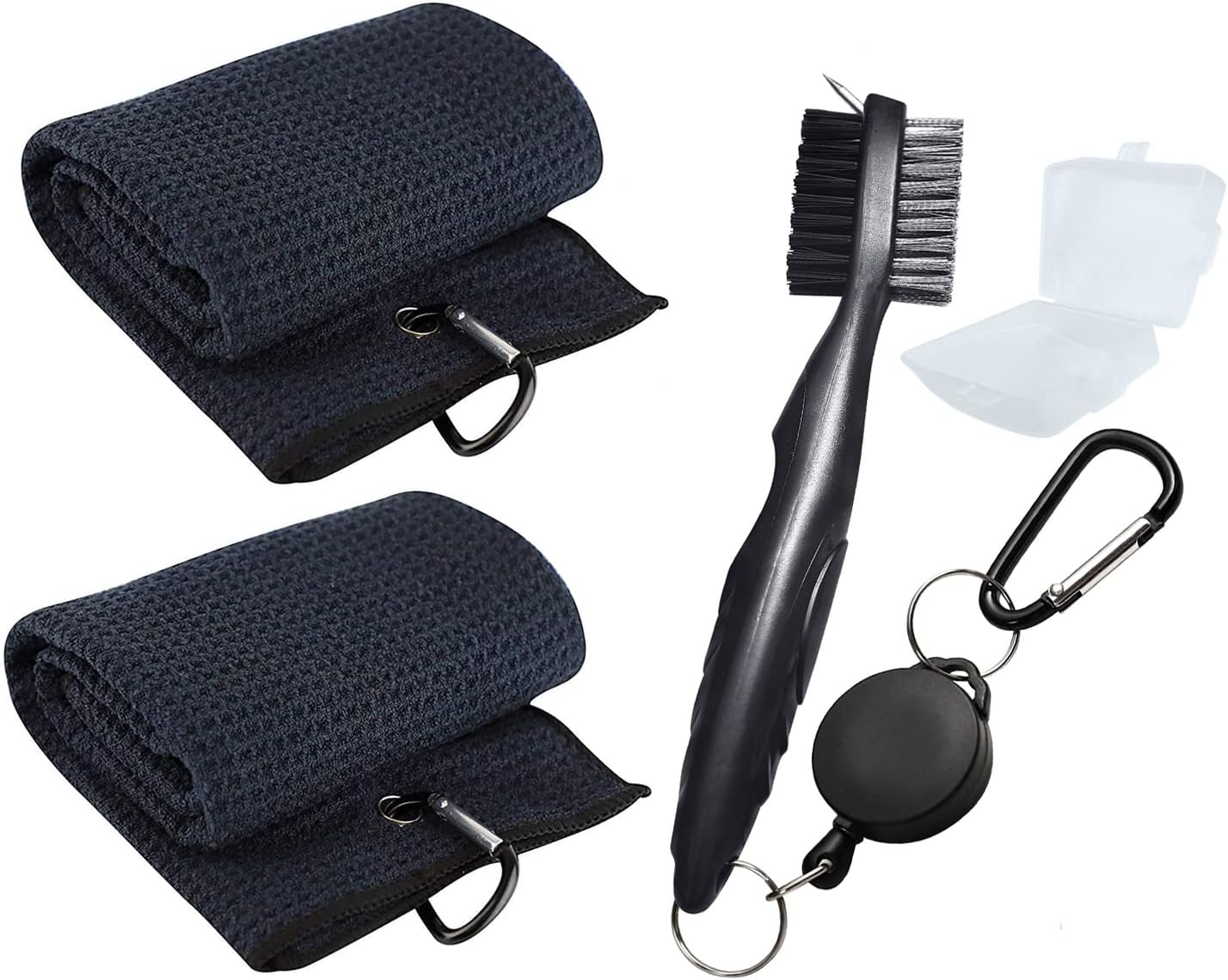 TAO CICADA Golf Towels, Golf Towel and Brush Set, with