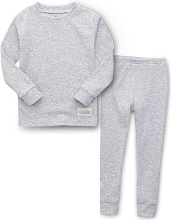 Vaenait 6M-12Y Toddler Kids Super Soft Lightweight Breathable Modal Cotton Melange Sleepwear Pajamas Set