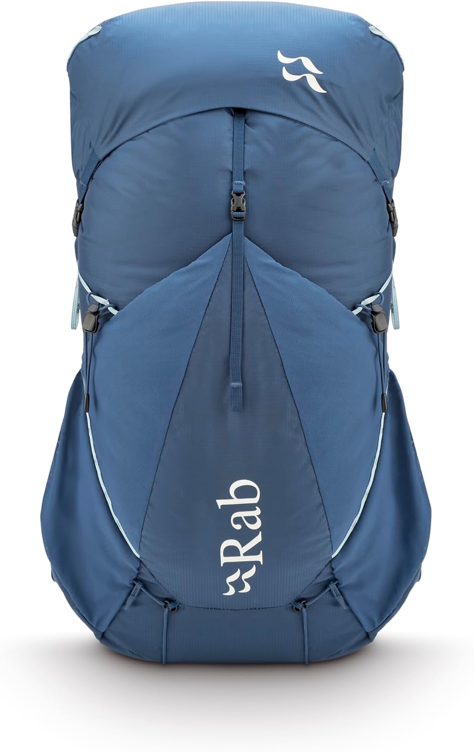 Rab Women's Muon ND Hiking Pack - Lightweight Durable Backpack for Hiking, Trekking, & Backpacking - Tempest Blue - 50-Liter (Back Length - Small)