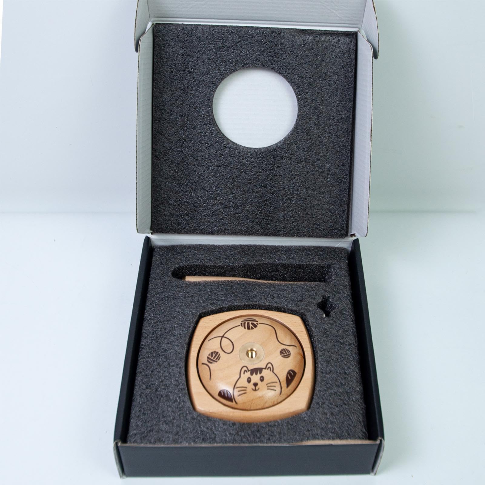 Generisch Garnspinner Holz Spinner Mit Rutschfester Basis | Holz Garnspulenständer Für Erwachsene, Stickerei, Nähen, Häkeln & Stricken Zu Hause