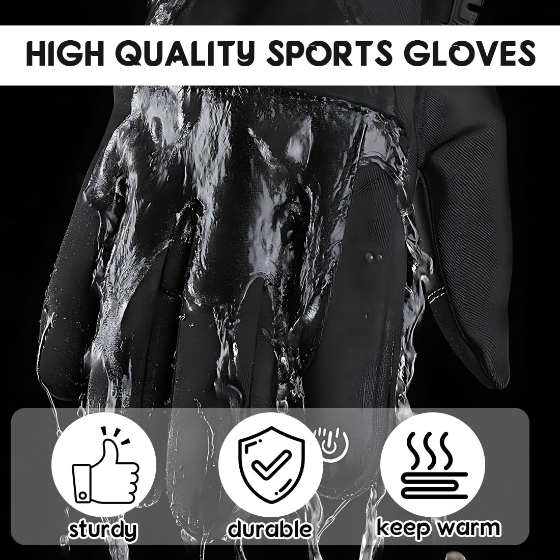 Guantes Térmicos Impermeables Calefactables Conducir Coche Invierno Hombre Mujer Táctiles Móvil Bicicleta Ciclismo Moto Nieve Esquí L Negros