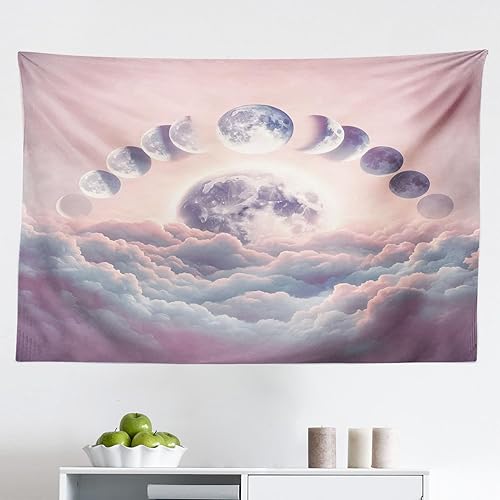 Miniatura 71 de Ambesonne Tapiz hawaiano, Costa Na Pali en la isla de Kauai en Hawái, día soleado, horizonte de montaña, colgante de pared para dormitorio, sala