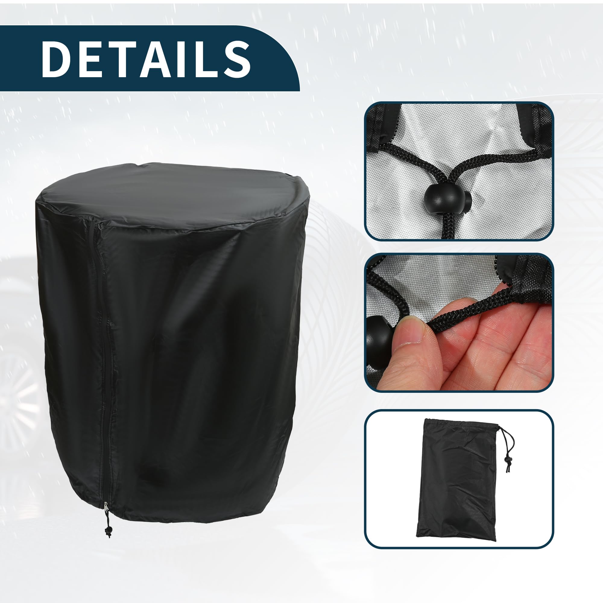 Funda Para Neumáticos Impermeable 1 Set Negro