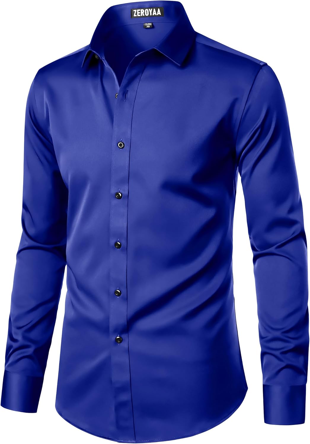 ZEROYAA Men's Long Sleeve Dress Shirt Modern Slim Fit Wrinkle-Free Casual Business Button Up Shirts - Image 2