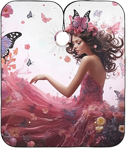 Babero mexicano del tinte del pelo del cabo de los barberos de la teja 1, capa larga del maquillaje