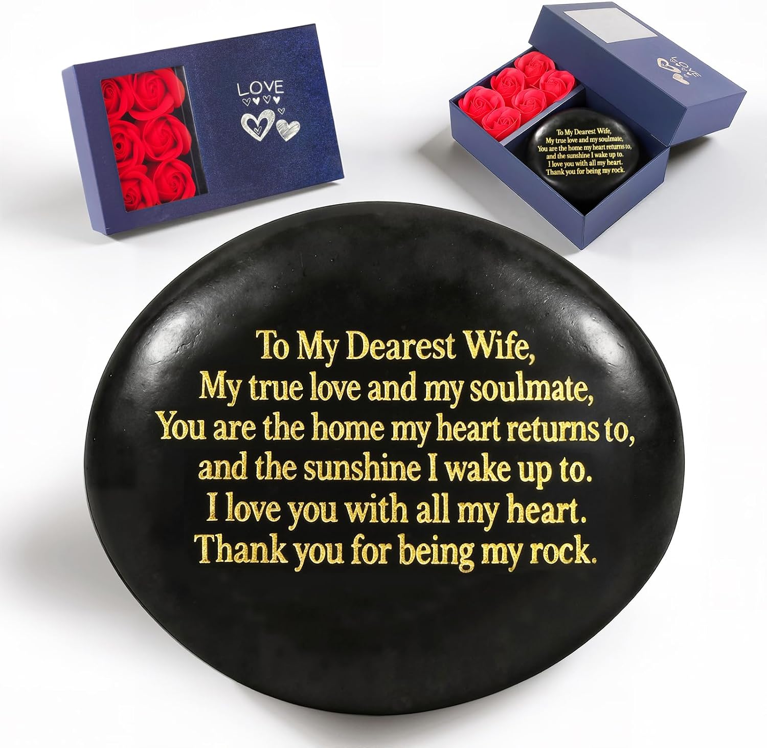 Anniversary Card for Husband, Anniversary Cards for Wife, Happy Anniversary Card Gifts for Him Men Women Boyfriend Girlfriend, You are My Rock Wedding Presents Gifts for Anniversary